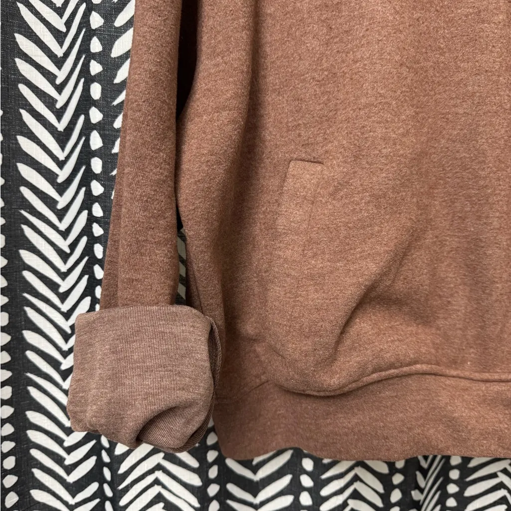 Double Zero Women's Brown Half-Zip Sweatshirt - Image 4