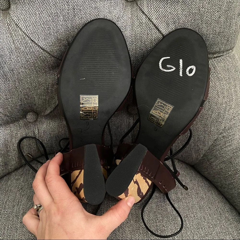 •Anthropologie Caley tie semi wedge sandal• Size 9 - Image 6