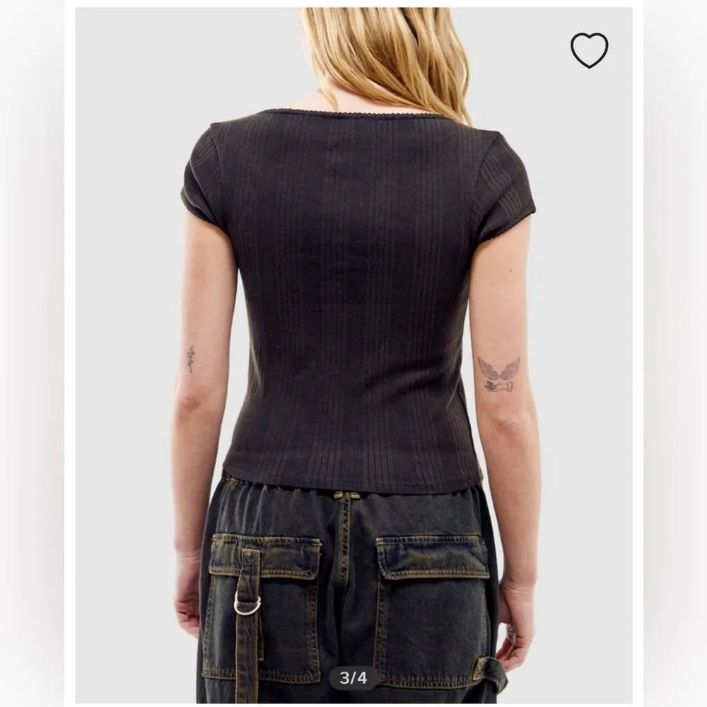 BDG  Urban Outfitters OLIVIA PICOT SQUARE - Basic T-shirt - wash black - Image 3