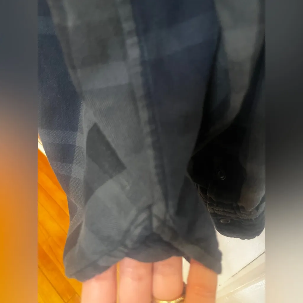 Women's Denim & Supply Ralph Lauren Plaid Button Front Shirt Blue Gray Black M - Image 4