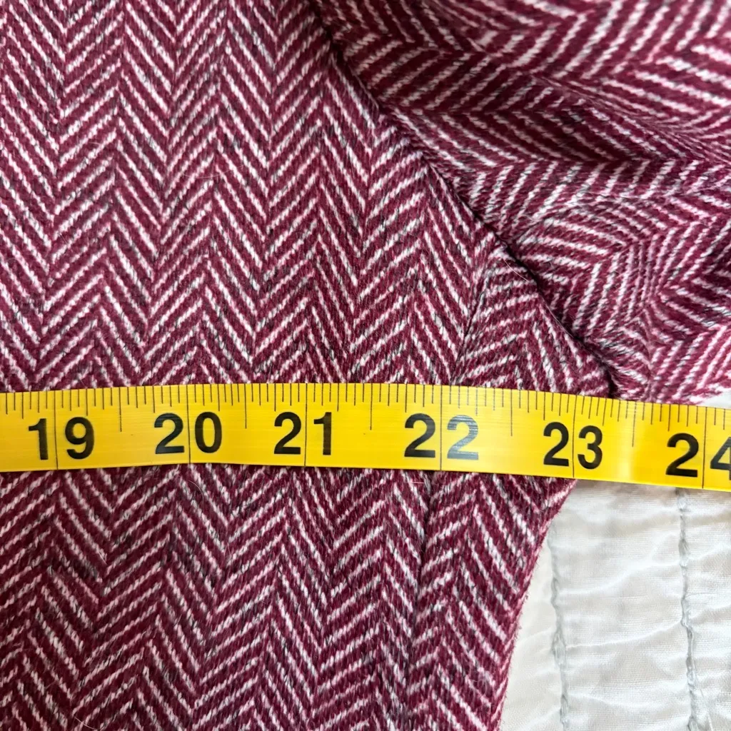 Lands' End Burgundy Herringbone Blazer Size XL EUC - Image 4