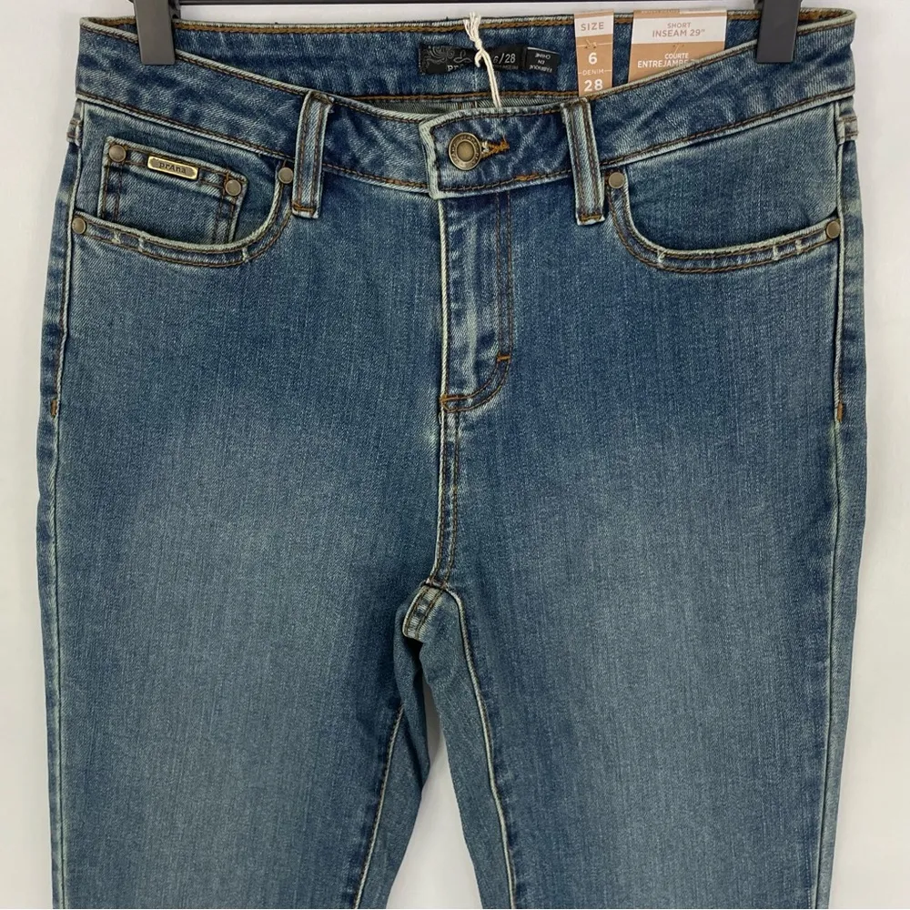 New  Sienna Skinny Jeans Stretch Denim True Blue Size 6 Short Inseam - Image 6