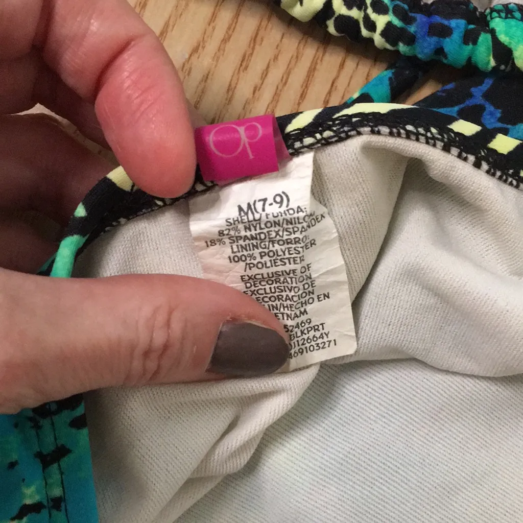 B43 Women 2Pc OP Swimsuit Bikini Animal Print Padded Size Top-Large Botto-Medium - Image 7