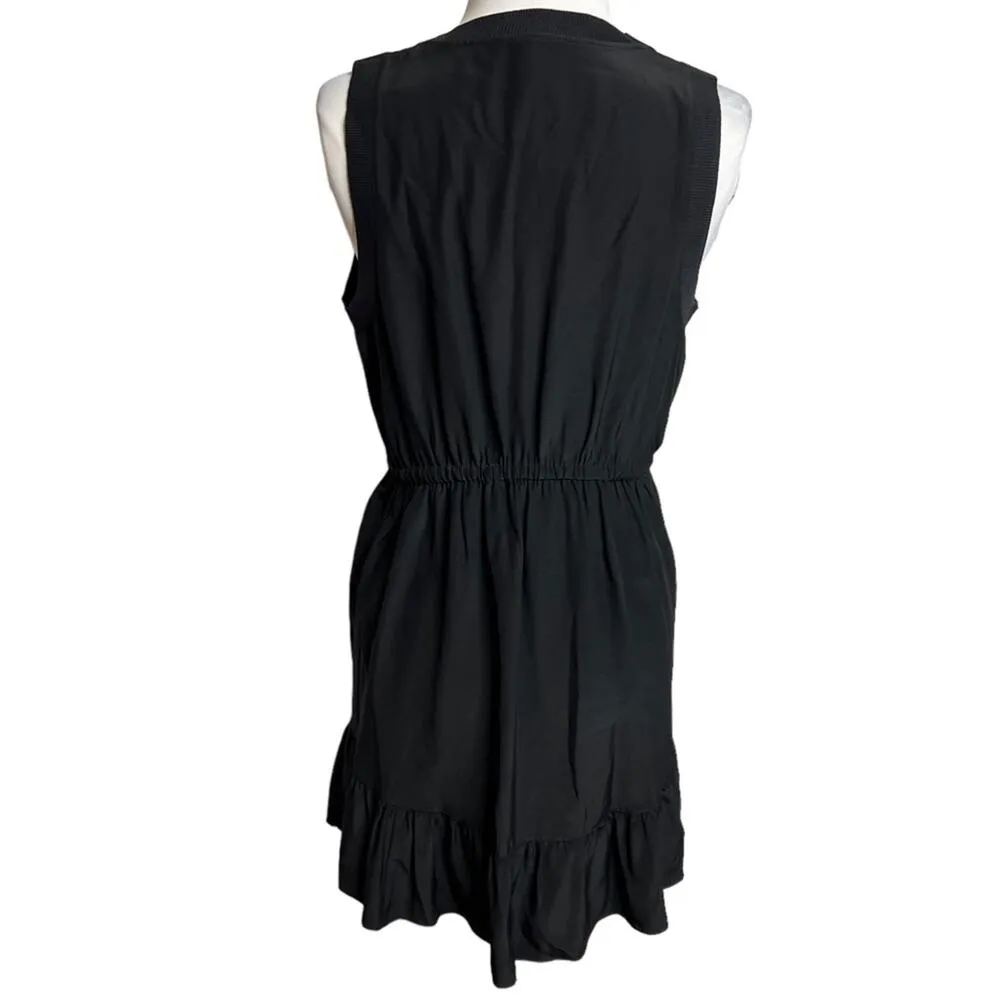 Cinq à Sept Lannah sleeveless deawstring waist Silk Mini dress black Sz XS - Image 5