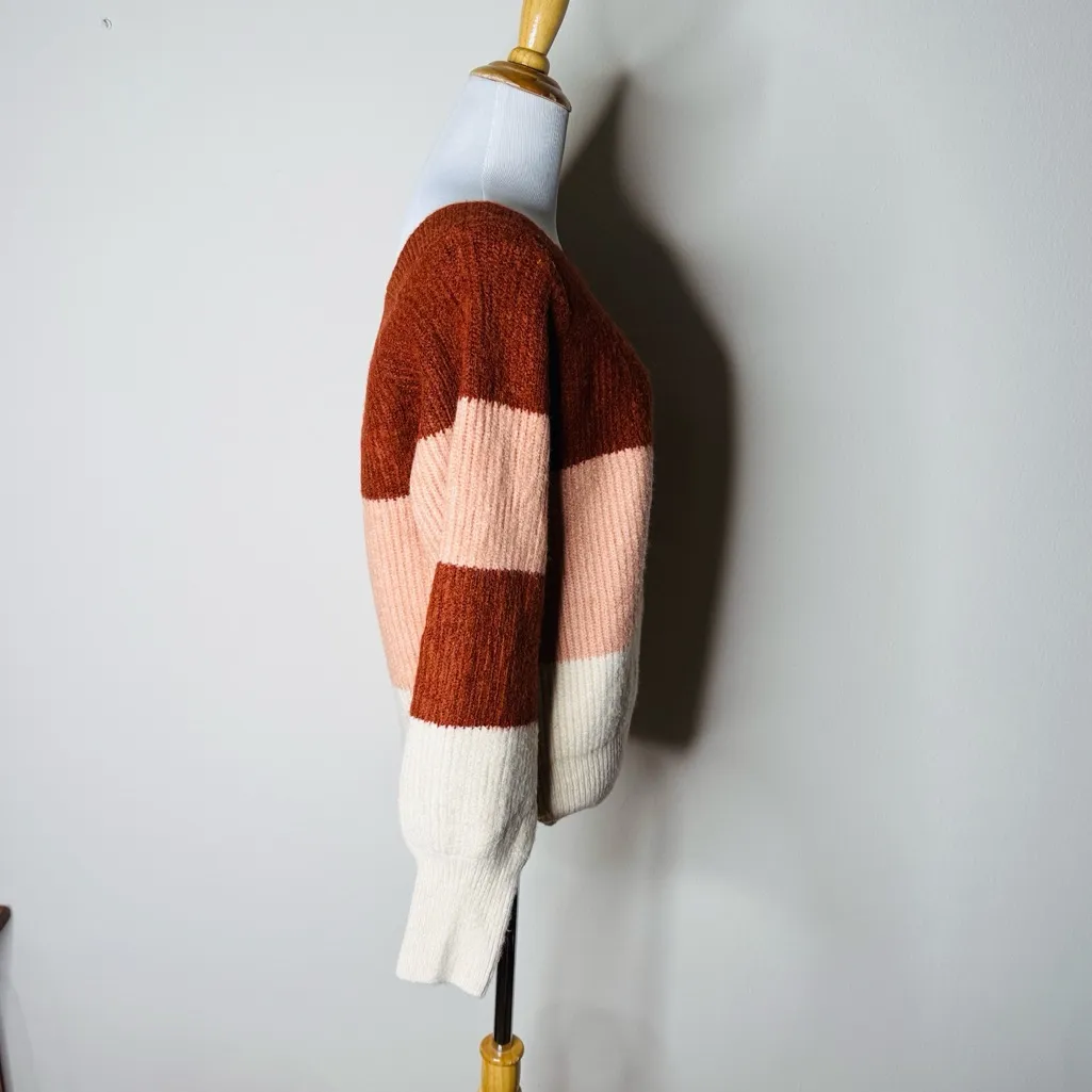 FRNCH Melissa Square Neck Color Block Sweater - Image 3