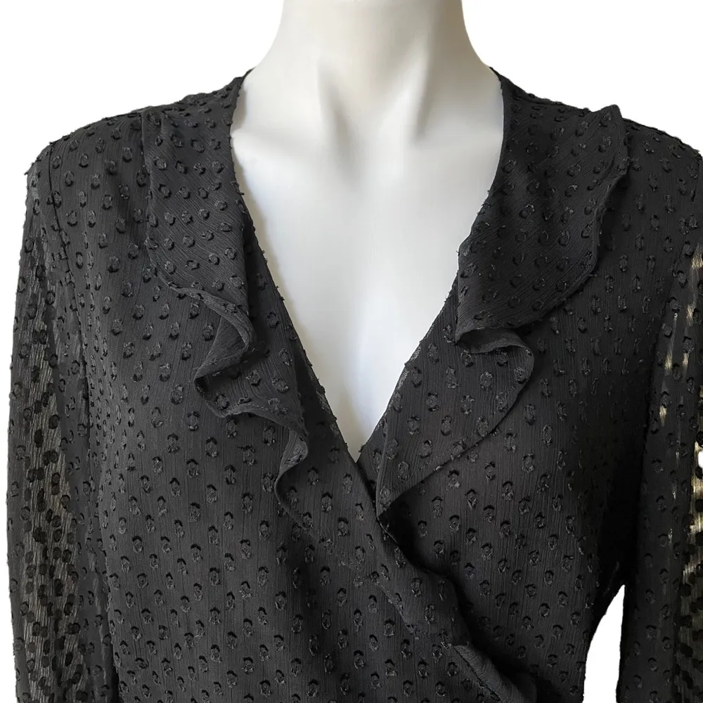 Banana Republic Clip Dot Ruffle-Wrap Top - Image 9