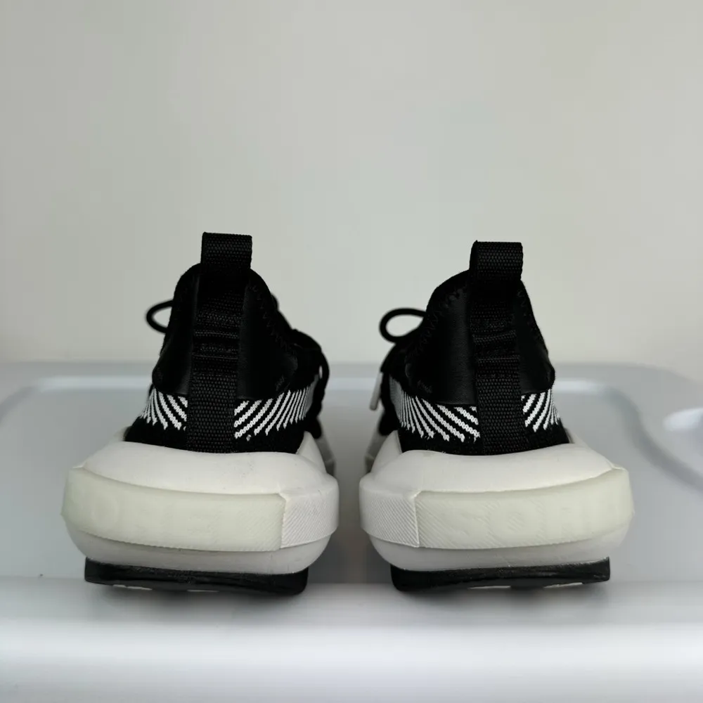 Sorel Explorer Sneakers Defy Low Sz 8.5 Black White Knit Upper Lace Up - Image 10