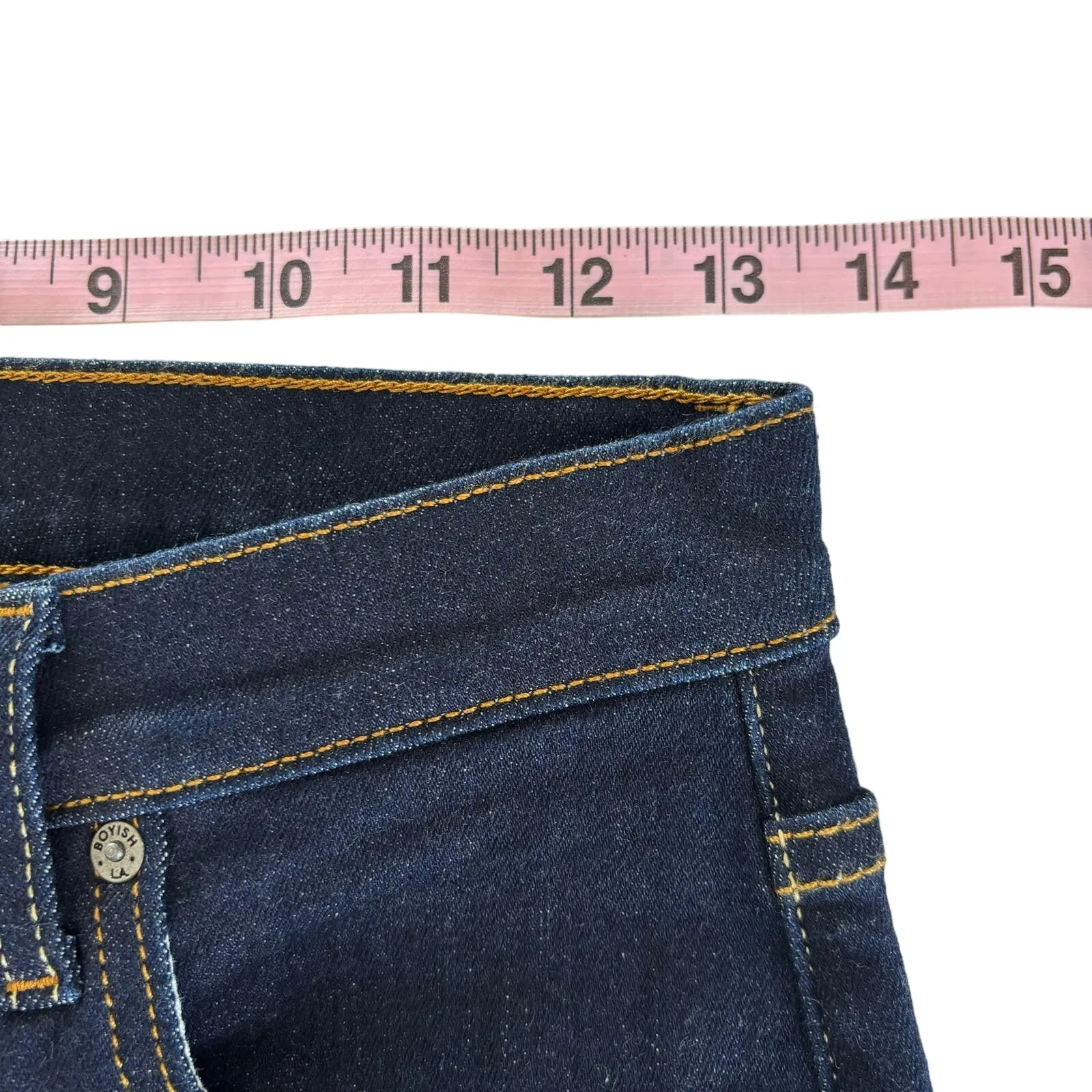 Revolve Boyish The Donny Dark Blue Wash High Rise Skinny Jeans Size 27 - Image 5