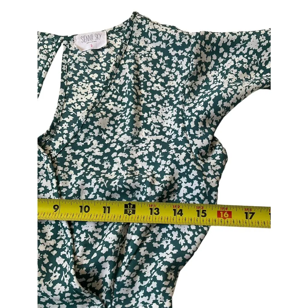 Sienna Sky Blue V-neck Flutter Sleeve Midi Dress Women's Size Small | 34-27 - Image 5