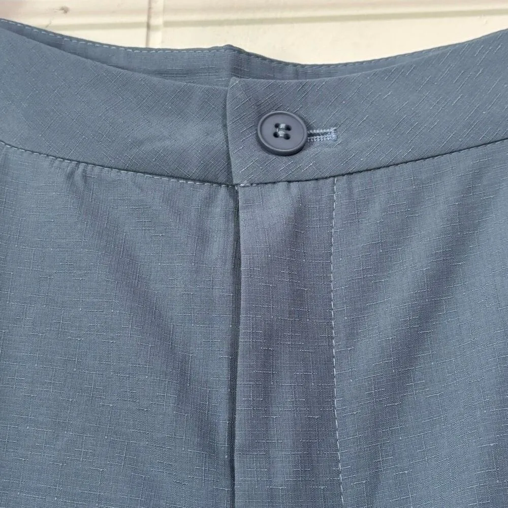 Cider  Wide Leg Pleated‎ Tailored Pants Blue Size Large - Image 3