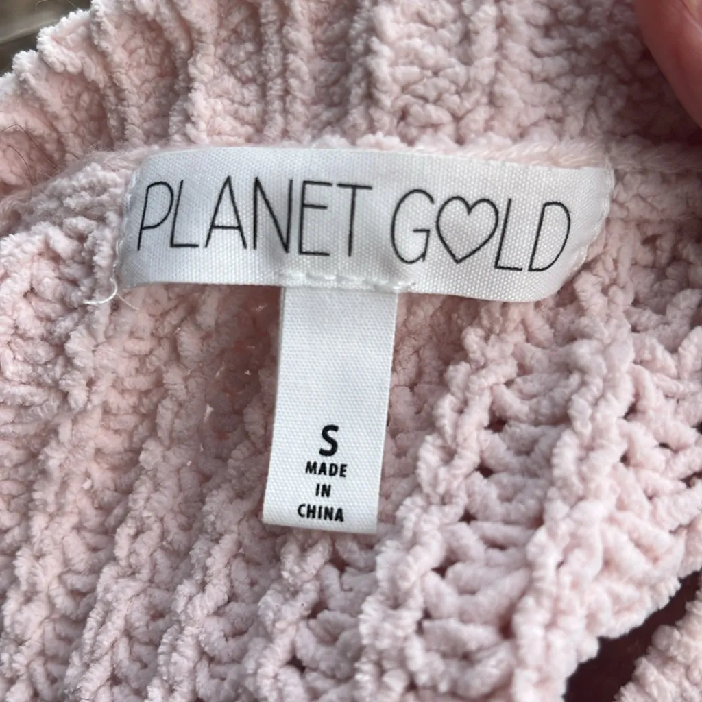 Planet Gold Pink Striped Mock Neck Sweater - Image 11