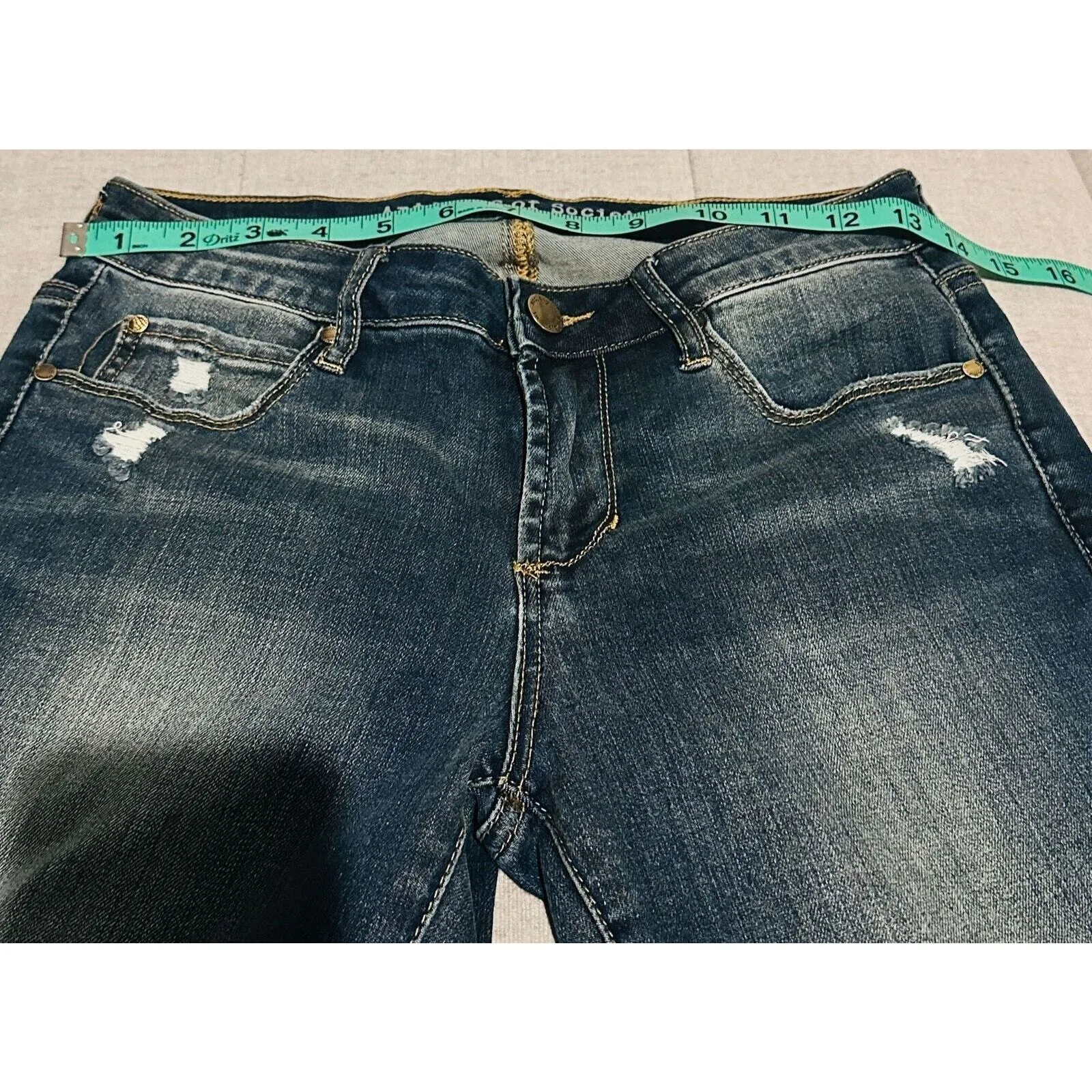 Articles Of Society Sarah Distressed Skinny Jeans‎ Sz 26 Prarie Grunge Rock Goth - Image 8