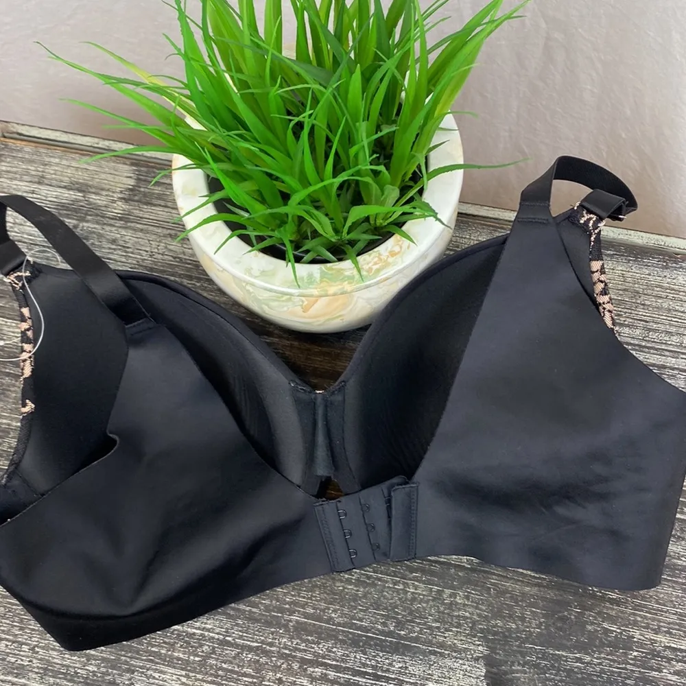Soma Black Vanishing Back Full Cover Underwire Lace Trim Bra 42C NEW - Image 2