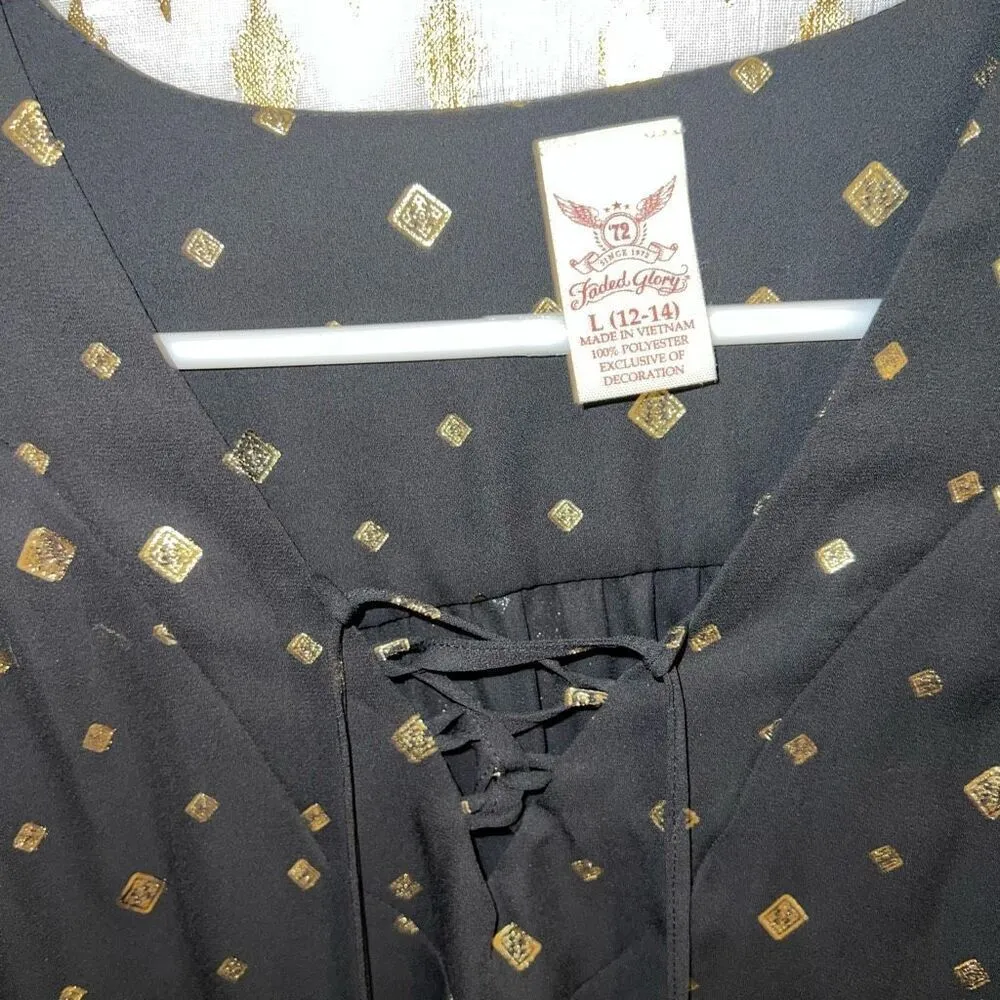 Faded glory flows blouse tunic top size L - Image 4