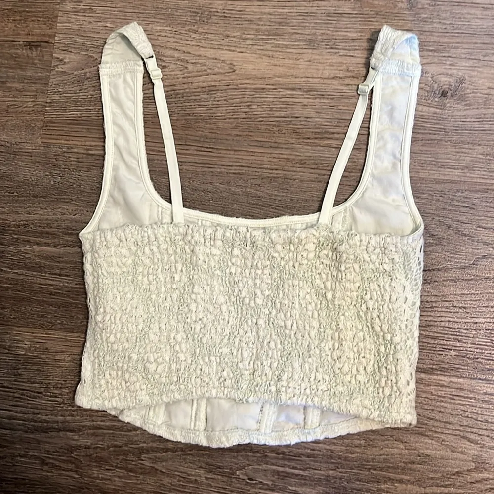 American Eagle Light Mint Green Sleeveless Corset Crop w/adjustable straps XS - Image 2