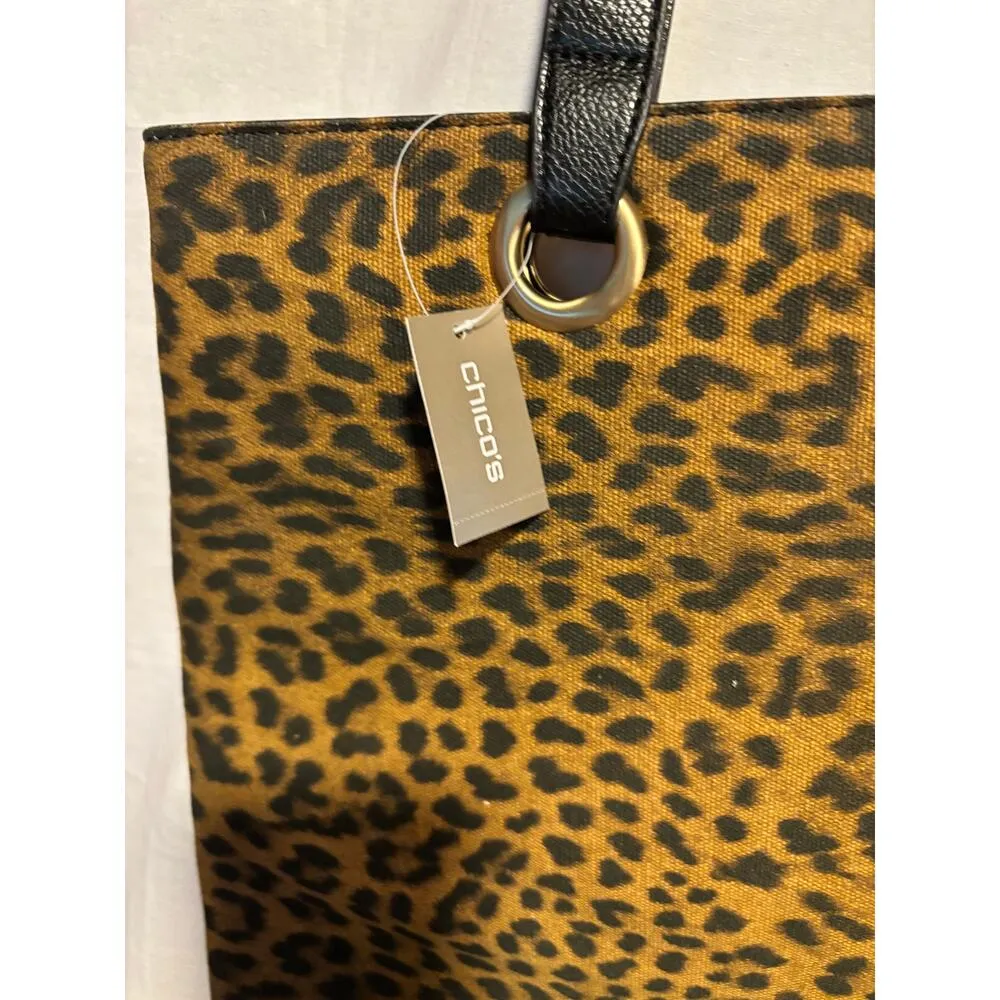 Chico's Chicos Leopard Tote Shopper Bag Jackie B Jewel Limited Edition NWT - Image 5