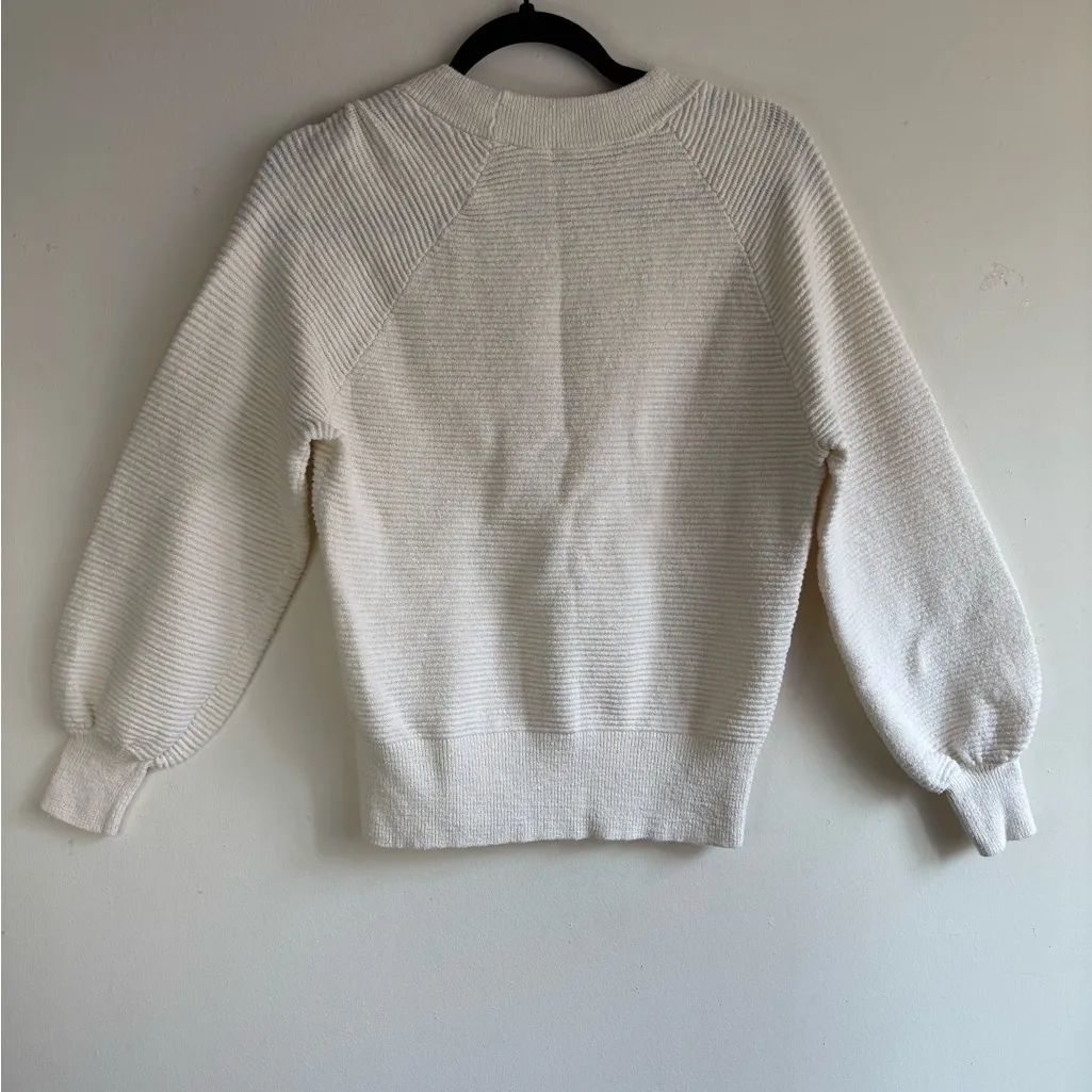 Madewell Women's Cream Crew Neck Long Sleeves Pullover Sweater Size XS - Image 5