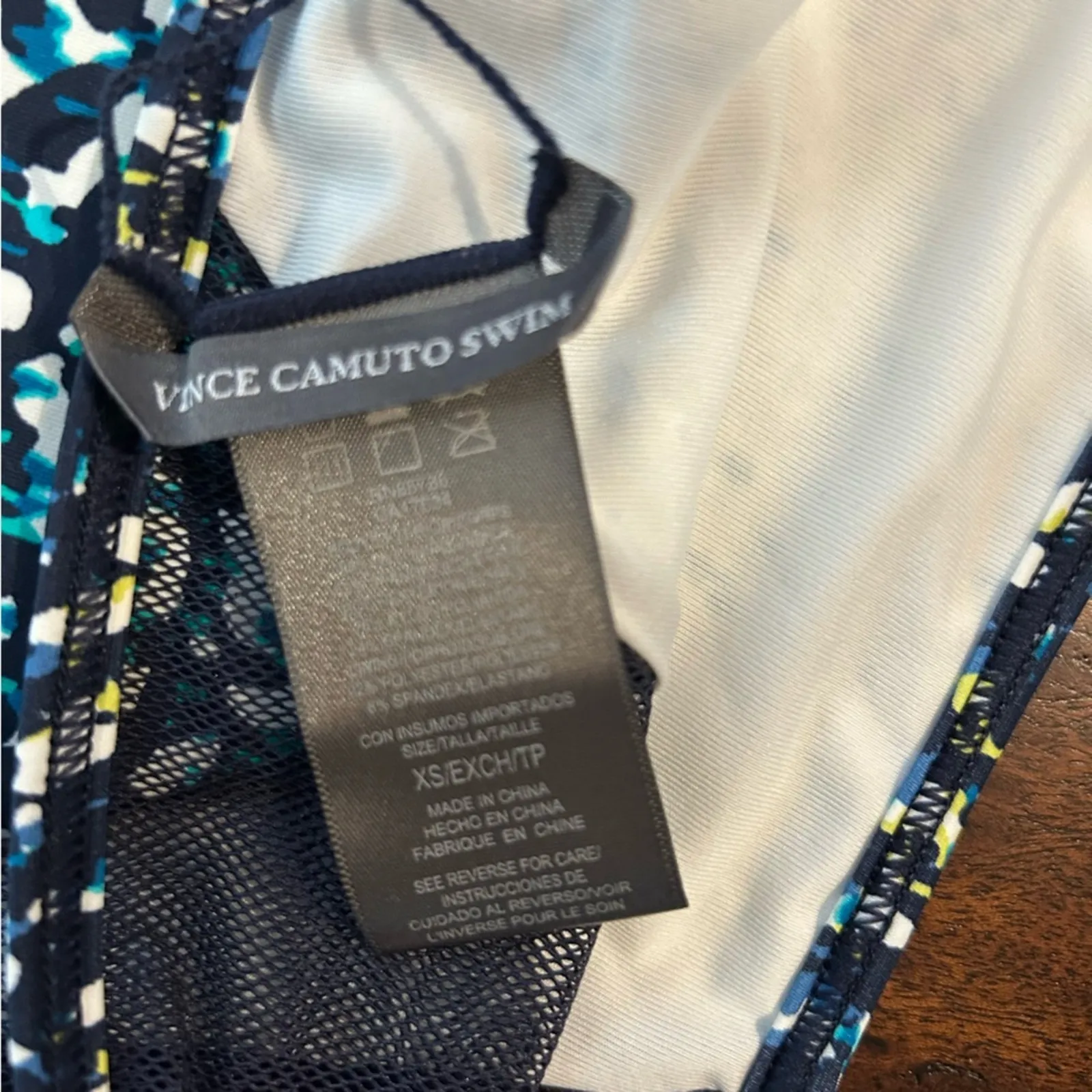 Vince Camuto Abstract Animal Print High-Leg Mesh Swim Bikini Bottoms NWT Size XS - Image 5