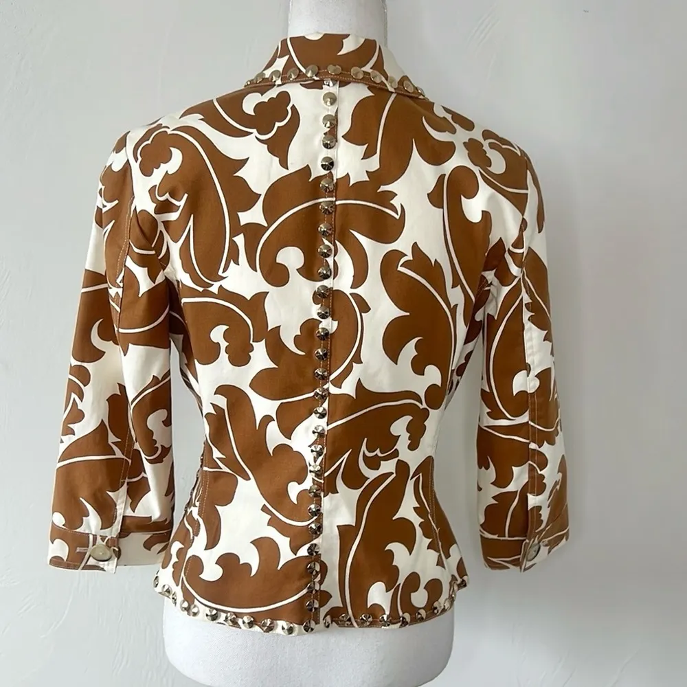 Etcetera Paisley Studded Blazer NWOT Sz 6 - Image 4