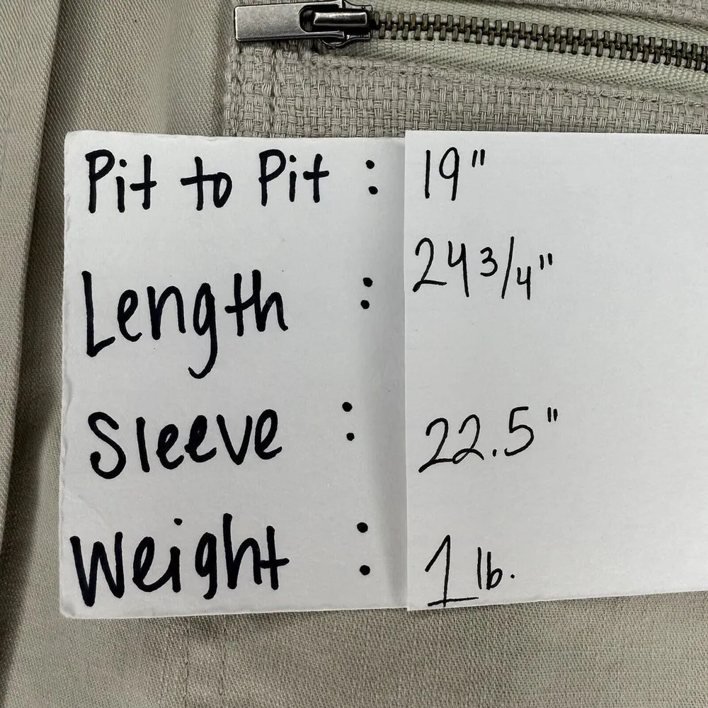 Ann Taylor Loft Petite Womens Jacket SP Beige Coat Military Cargo Utility Safari - Image 8