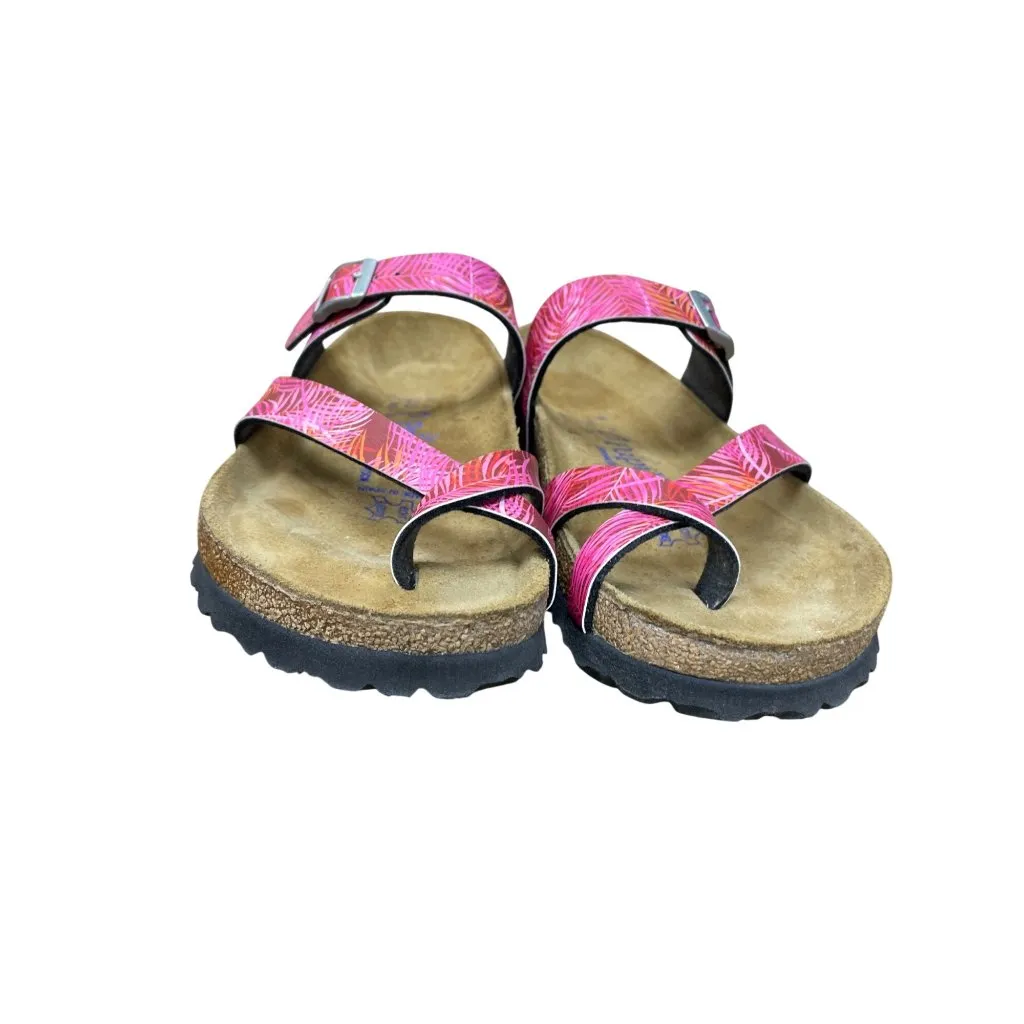 Birkenstock Papillio Womens Pink floral Sandals Size 38/8US - Image 10