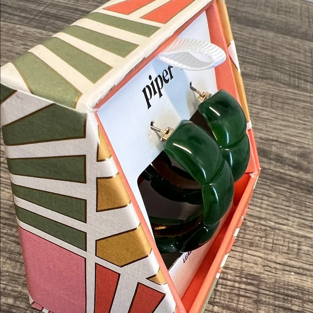 Piper K | Dark Green Earrings - Image 5