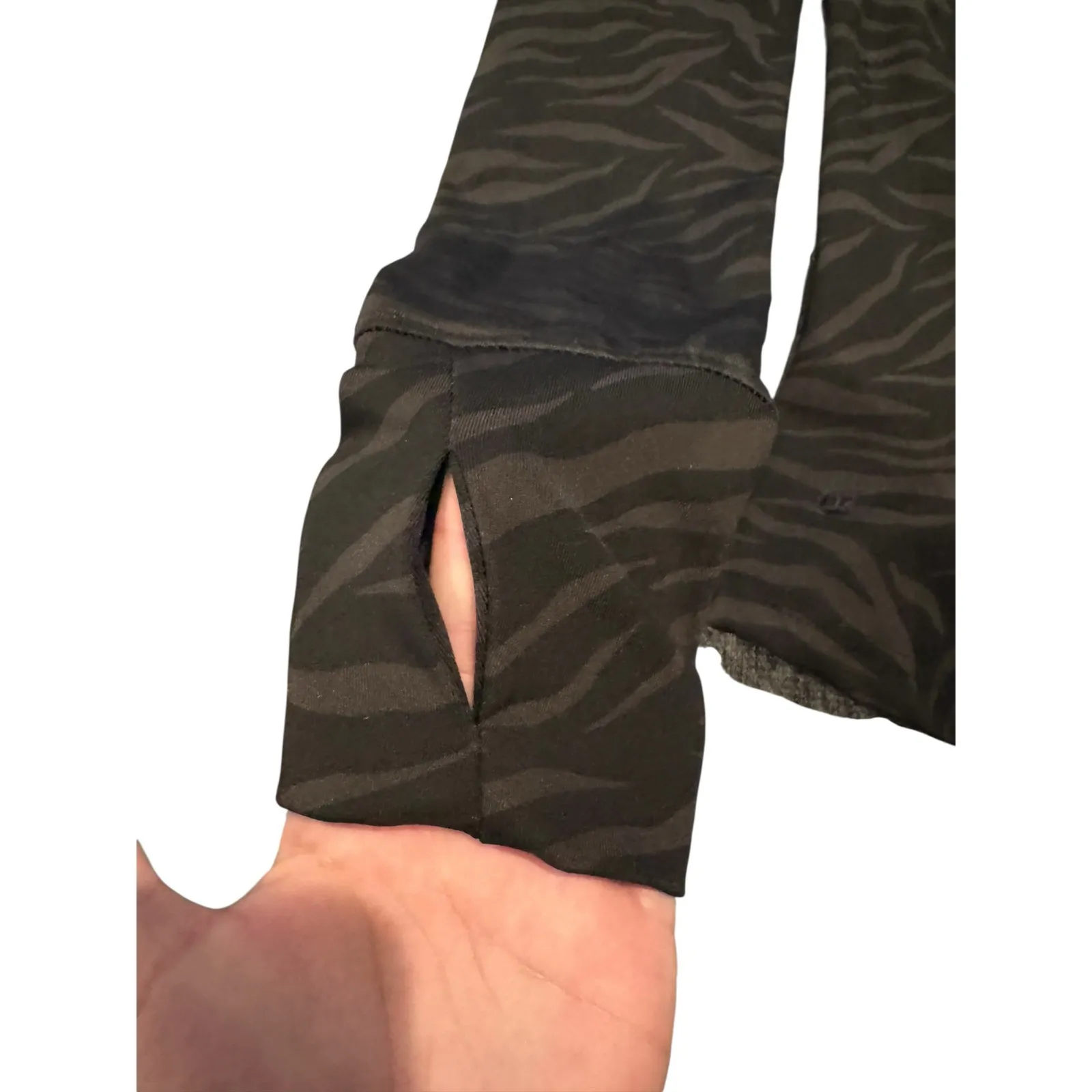 RBX Active Zebra Print Jacket Small Women’s Full Zip Long Sleeve Black Workout - Image 7