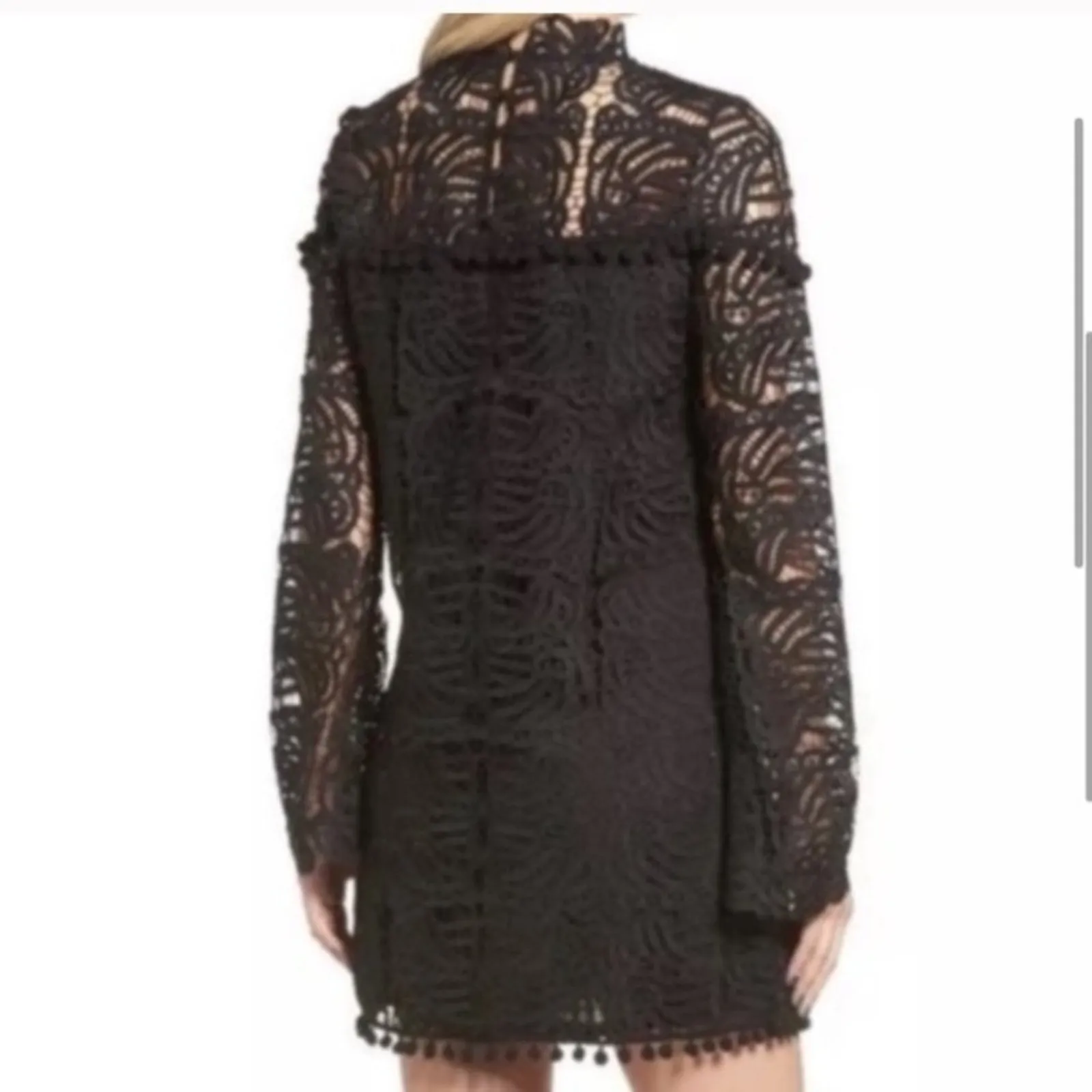 NWT Tularosa Matilda lace pom pom mock neck dress - Image 4