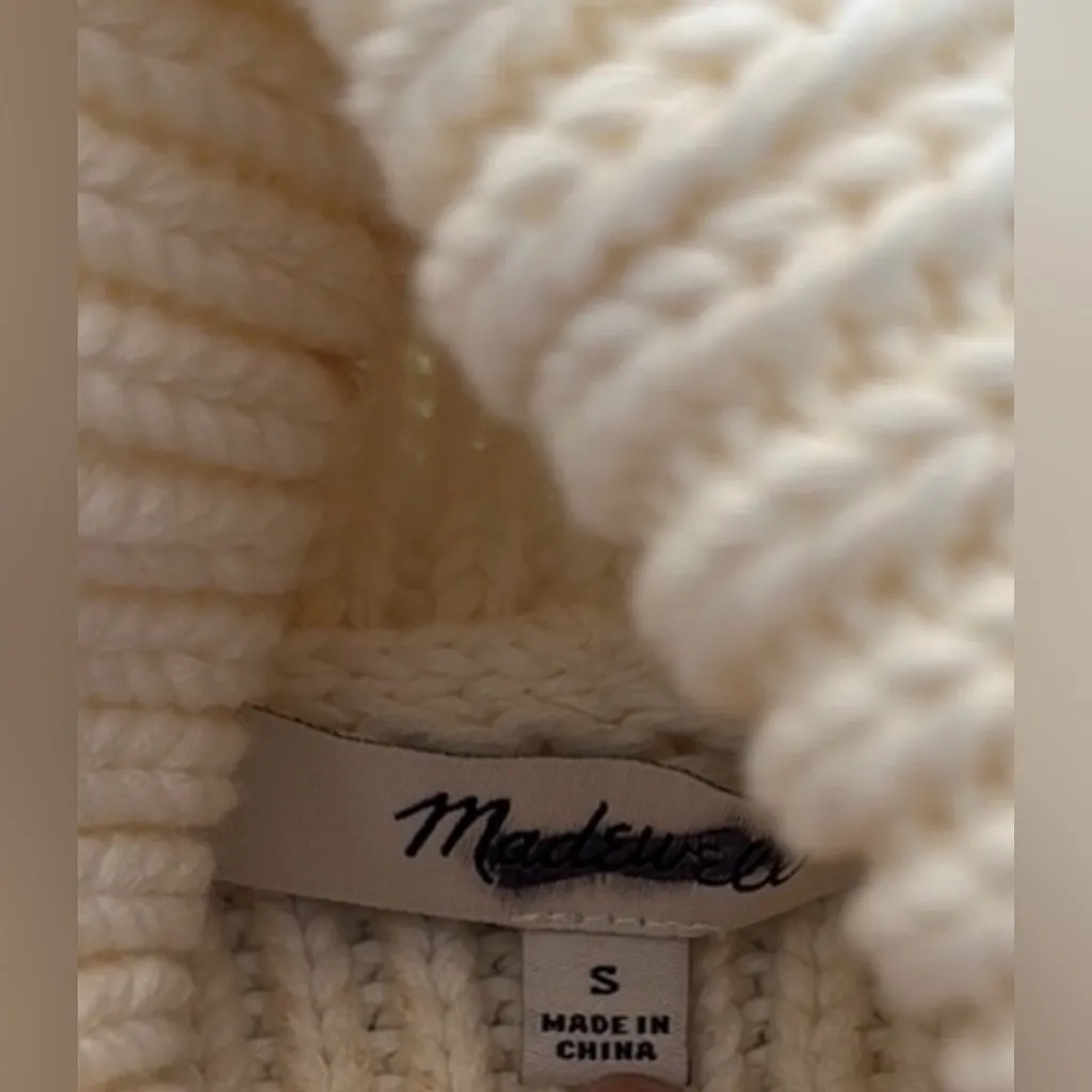 Madewell Ribbed 100%Cotton Turtleneck
Sweater in Stripe Size S - Image 8