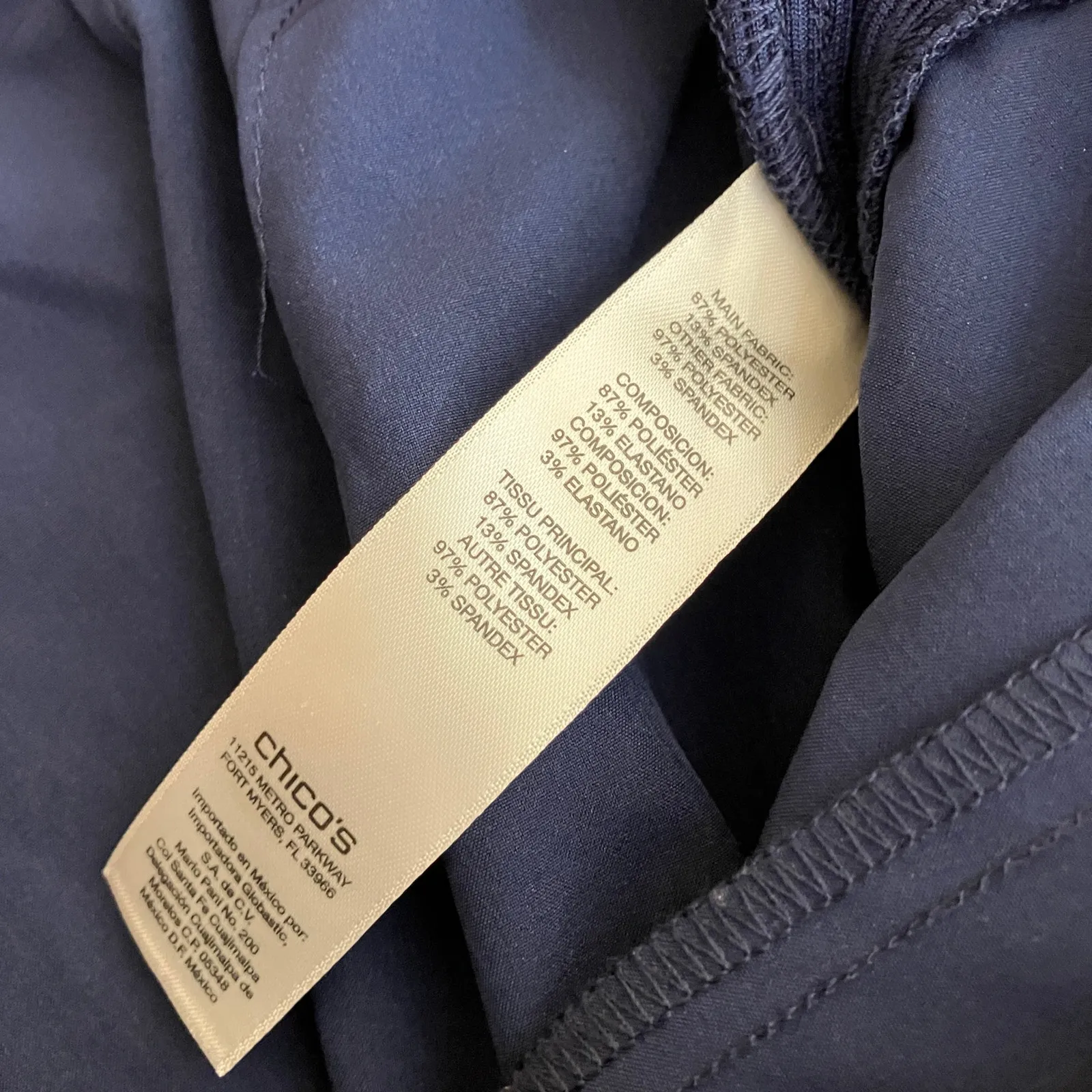 Zenergy by Chicos | Navy Windbreaker Material Pants Polyester Blend Chico 1/US 8 - Image 5