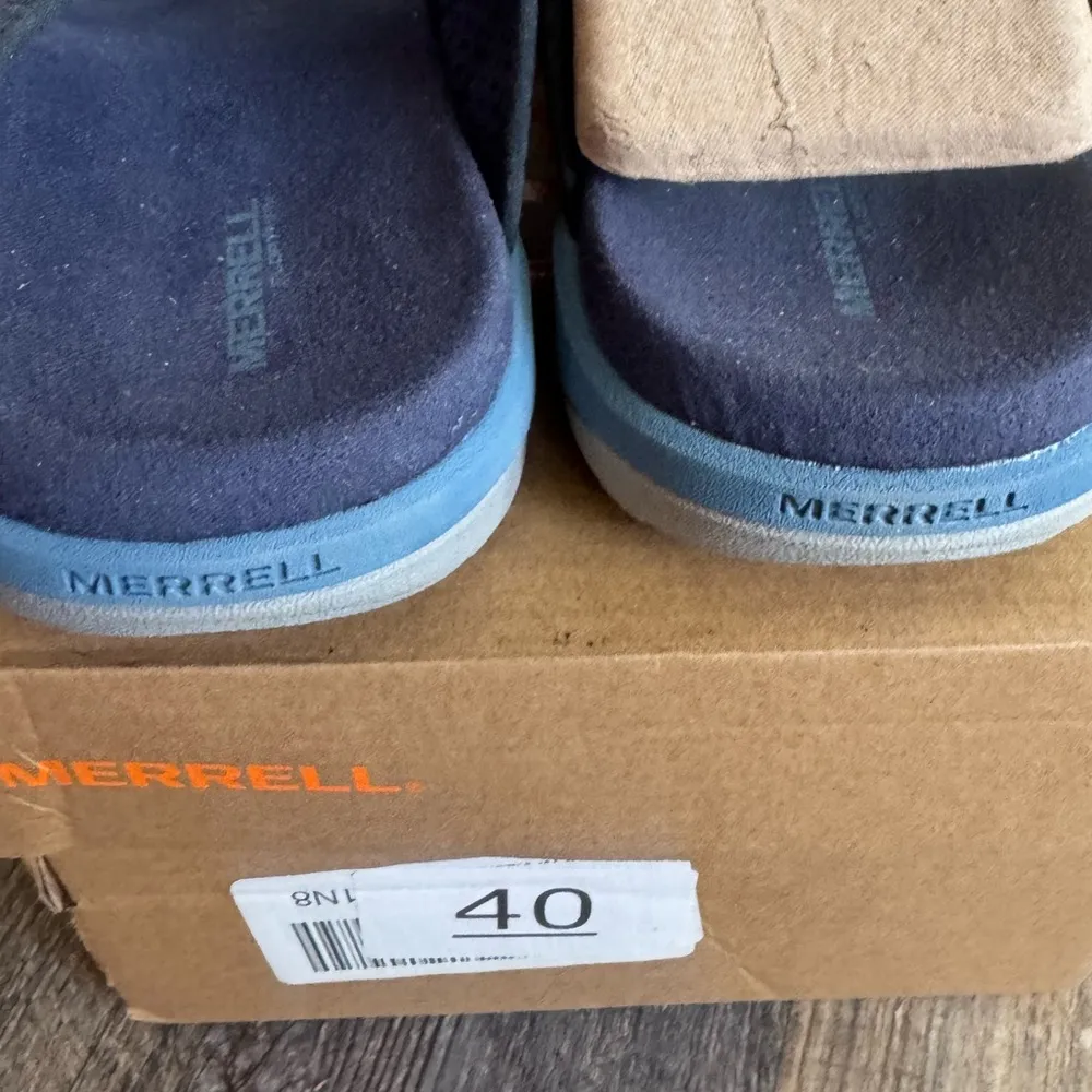 NEW! Merrell Terran 4 Post Slide Sea Blue Comfort Sandals Shoes Women's size 10 - Image 5