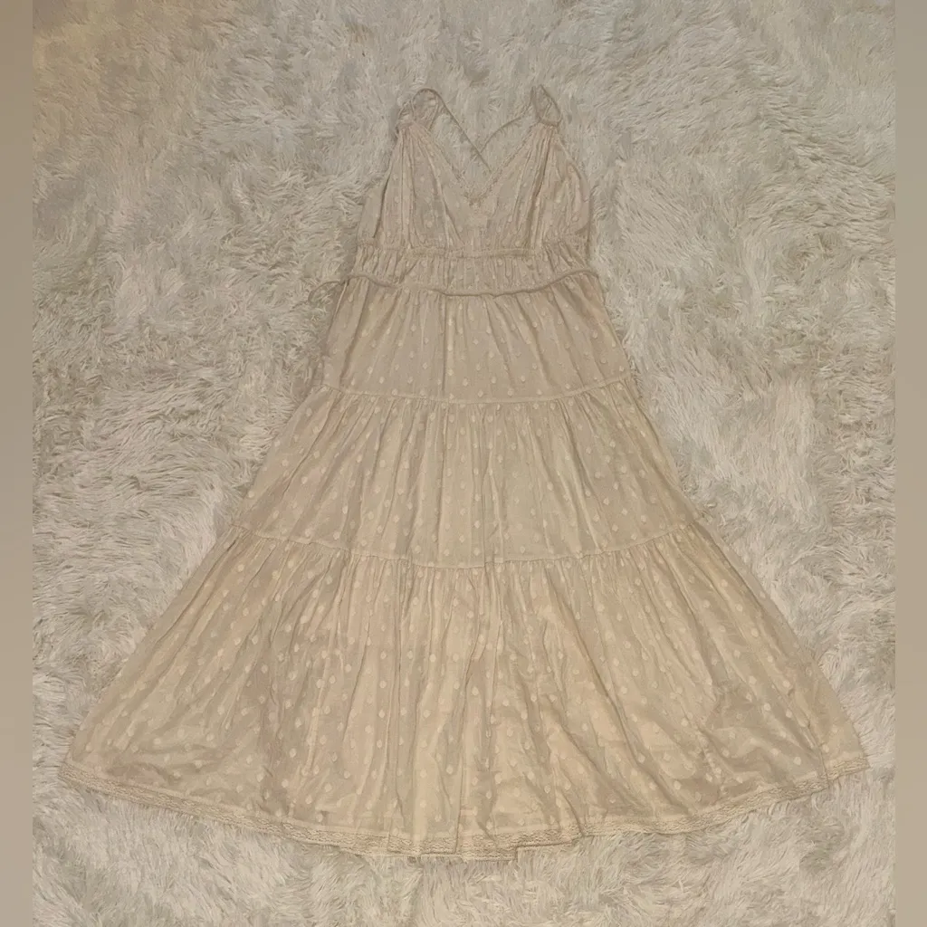 NEW Ulla Johnson Freya Circle Jacquard Tiered Cotton Ivory Cream Dress size 8 - Image 3