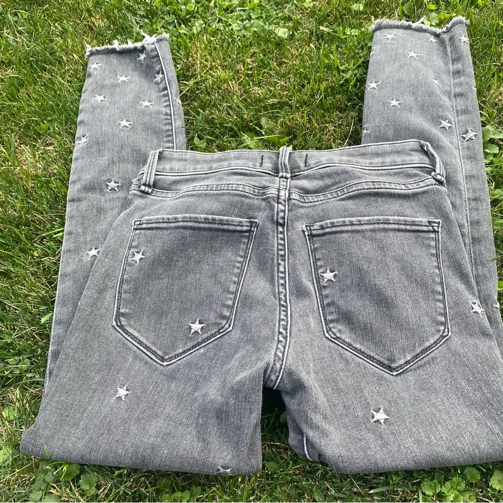 Abercrombie & Fitch Mid Rise Super Skinny Ankle Jeans Stars Black Gray - Image 5