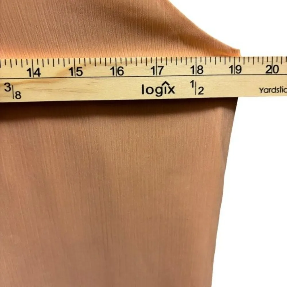 Alice+ Olivia Peach Mini Slip Dress With Black Leather Straps Size M - Image 6