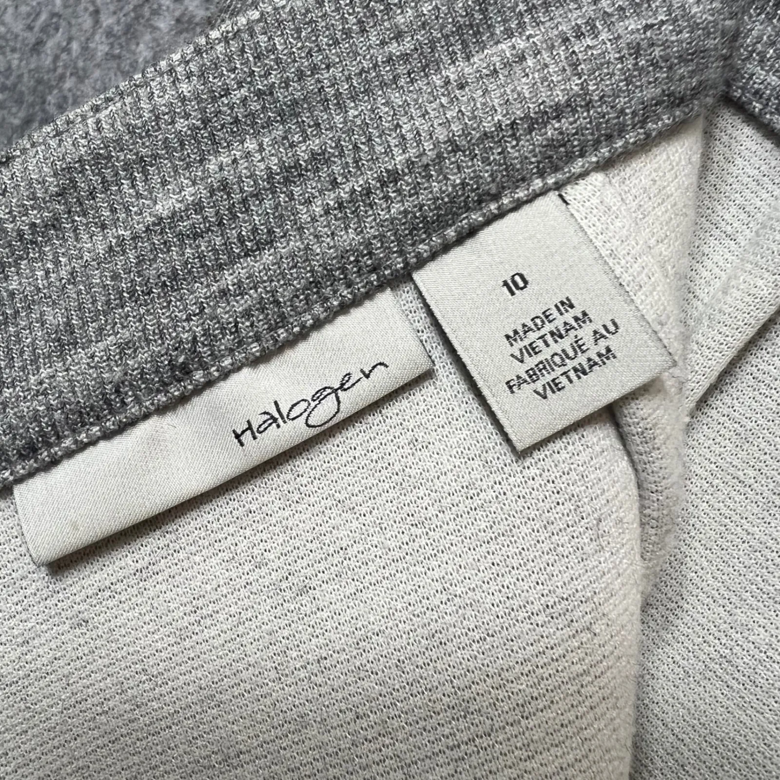 Halogen‎ Gray Sweatshirt Pencil Skirt Size 10 Soft Knit Casual Lounge Stretch - Image 8