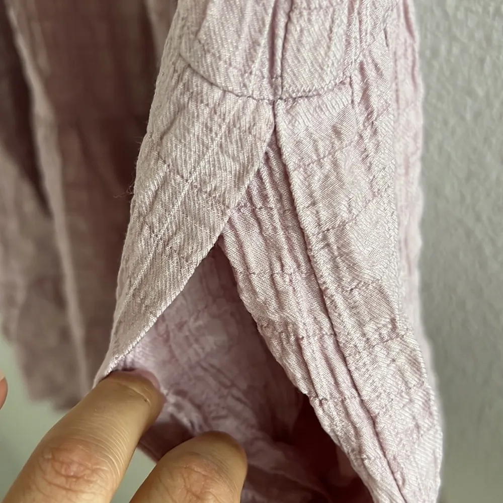 Knox Rose Crinkle Babydoll Dress Boho Neutral Feminine Preppy Coastal Classic S - Image 6