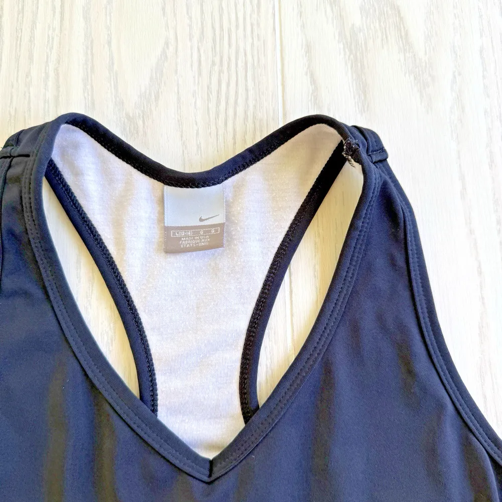 Nike Dri-FIT Women’s Racerback Sleeveless Athletic Top Size Large 12-14 Black - Image 2