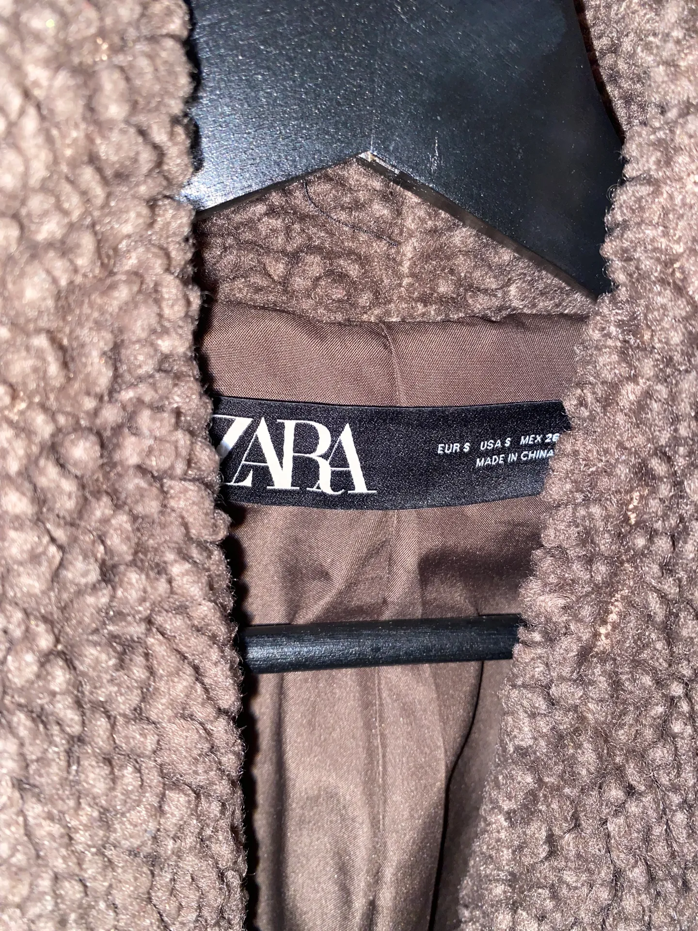 Long Brown Teddy Coat - Image 6