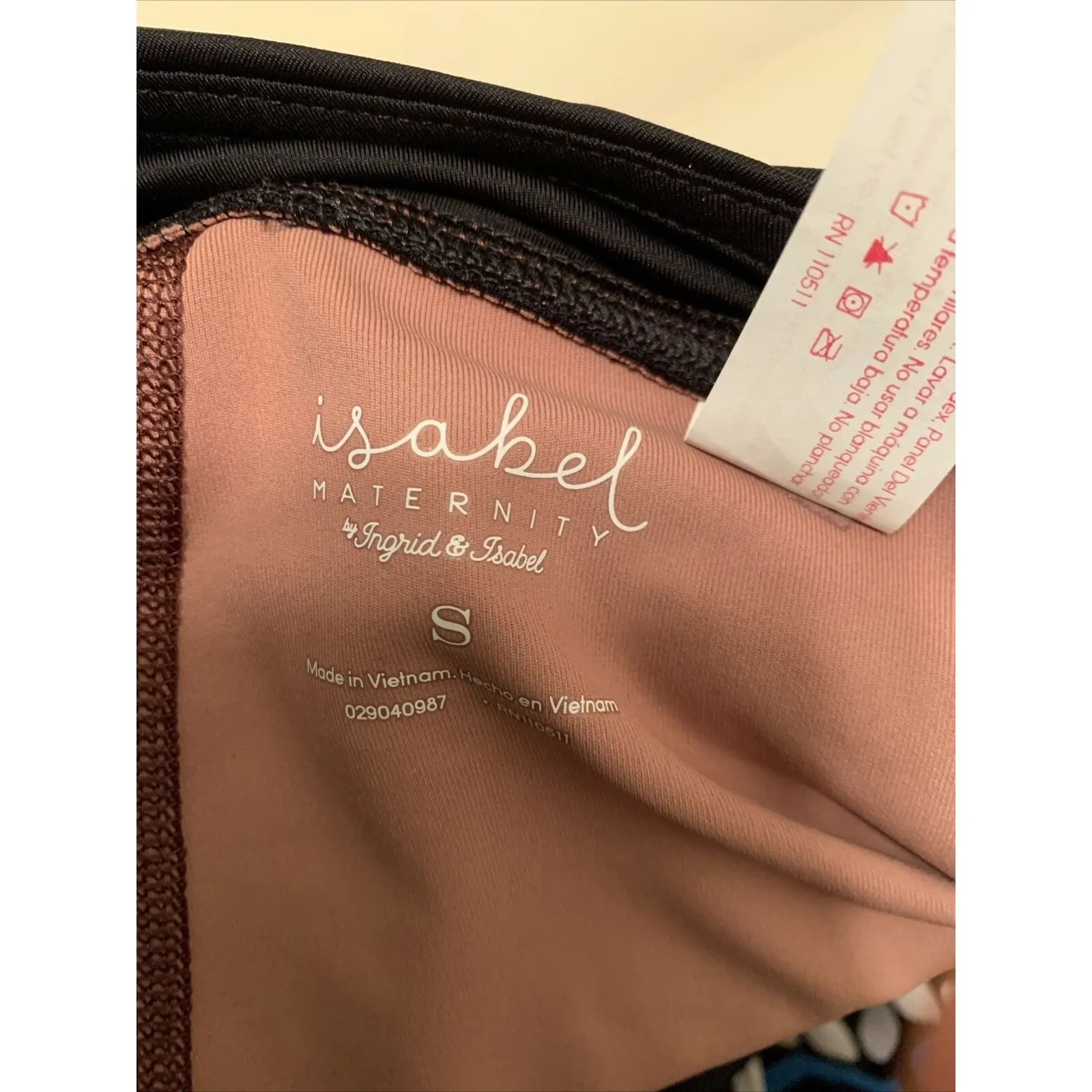 Isabel & Ingrid Maternity Brown/Black Leopard Print Leggings Active Size Small - Image 2