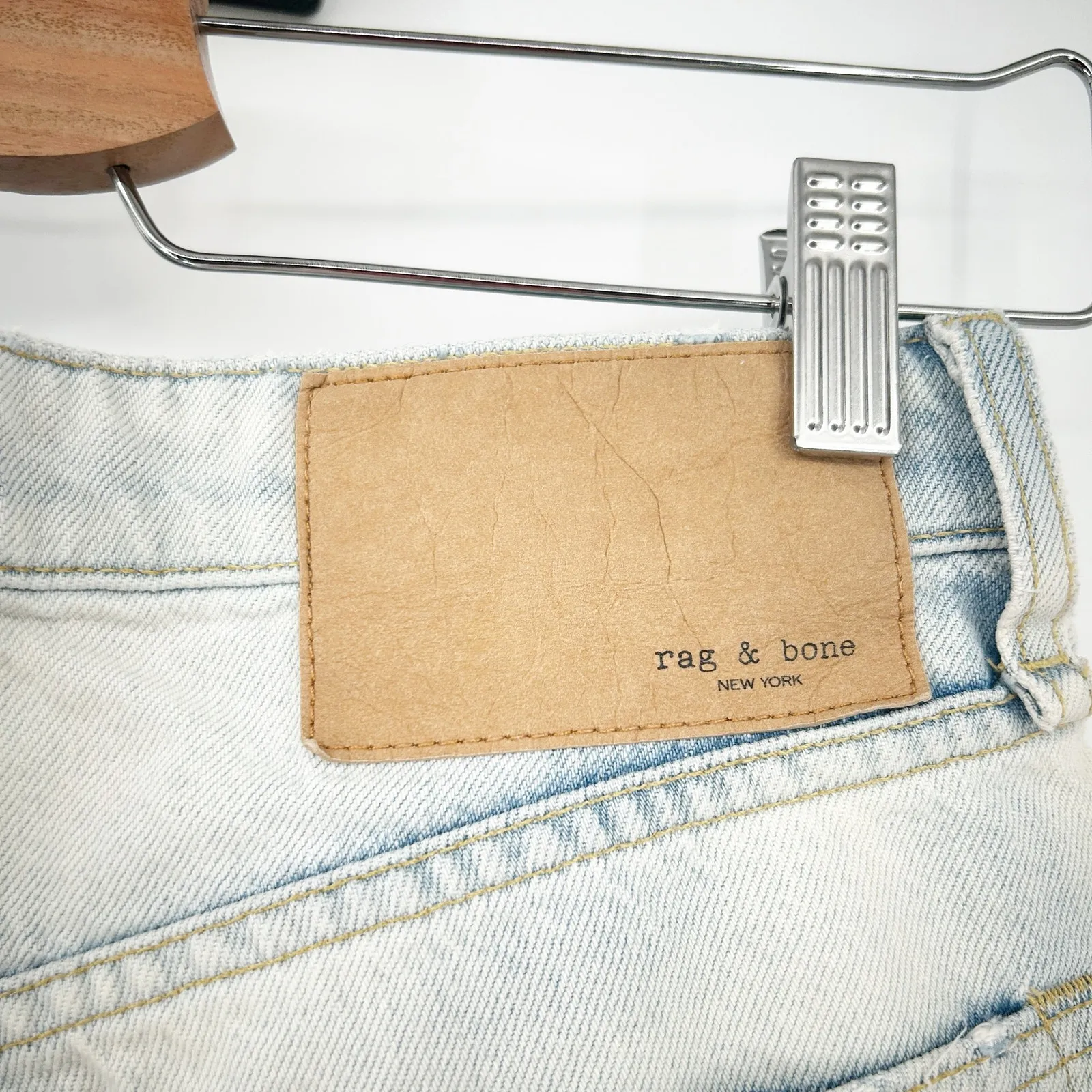 Rag & Bone Womens Grunge 90s‎ High Rise Distressed Denim Cut Off Shorts Size 27 - Image 3