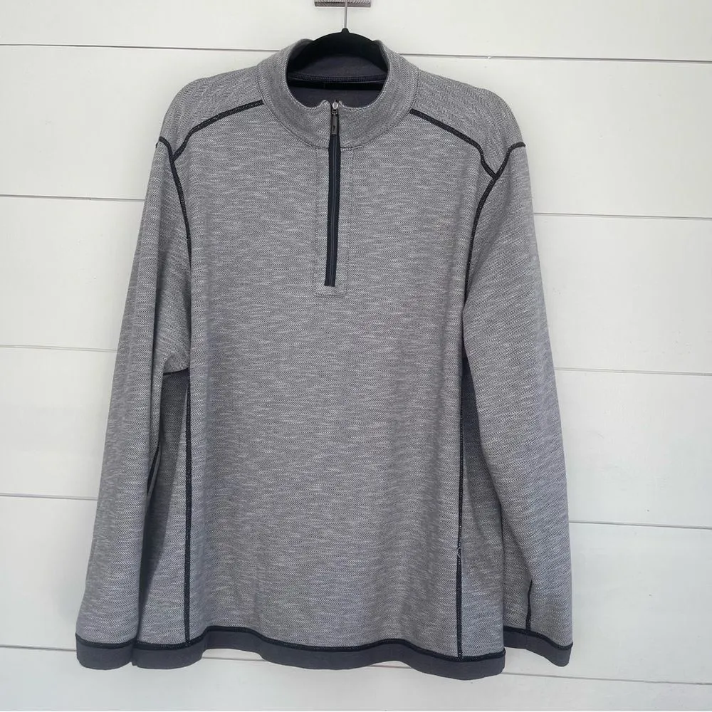 Tommy Bahama Grey Reversible Half Zip Pullover SEE MEASUREMENTS - Image 6