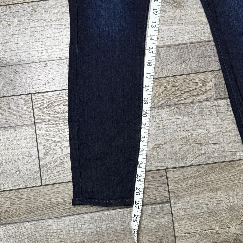 PAIGE Hoxton Crop High Rise Ultra Skinny Indigo Denim Jeans - Image 5