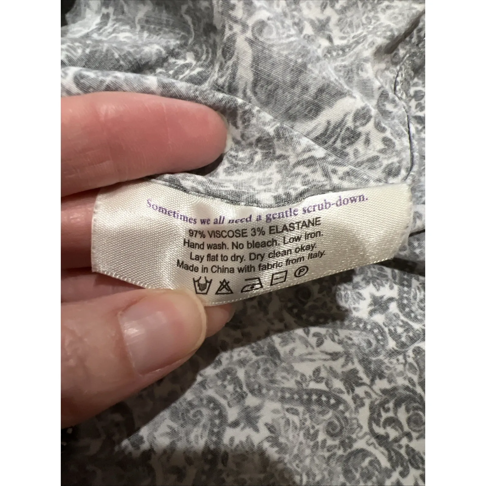 MM Lafleur The Blake Shirt Rococo Print Button Up Navy & White Career Designer Blue Size XS - Image 8