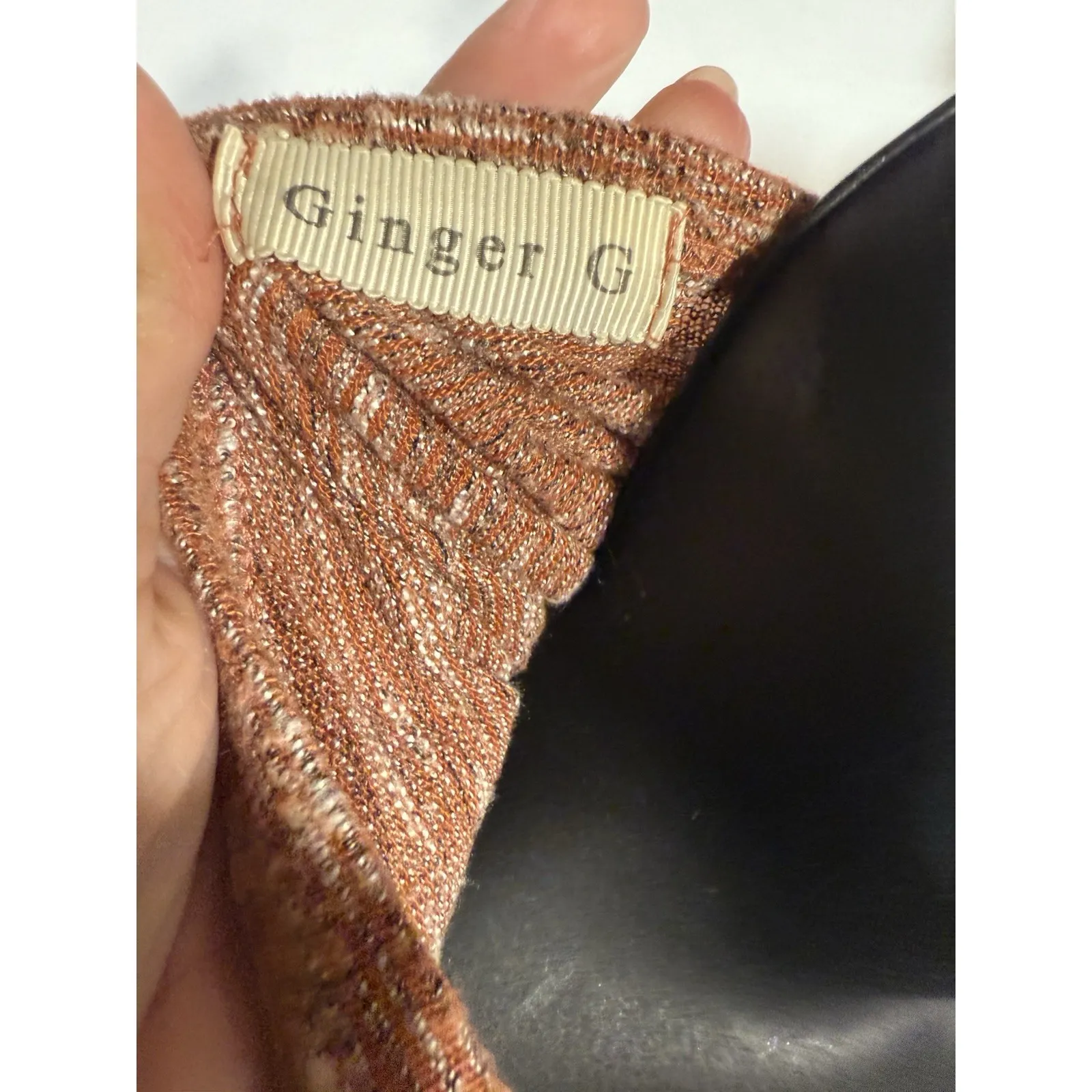 Ginger g Crewneck Pullover Sweater Balloon Sleeves Rust‎ Size Medium - Image 4