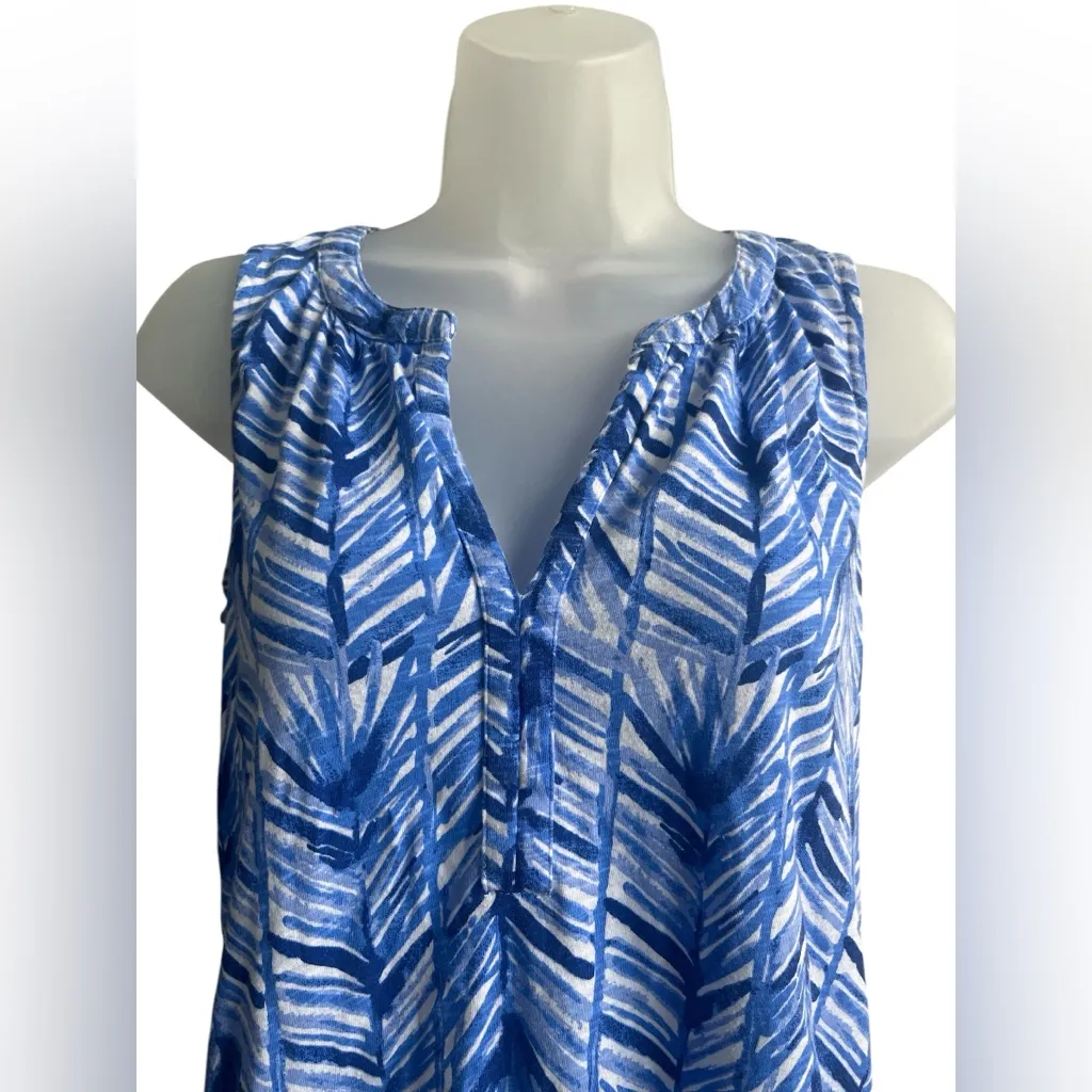 Lilly Pulitzer Lapis Blue Costa Kipper Top Size Small - Image 2