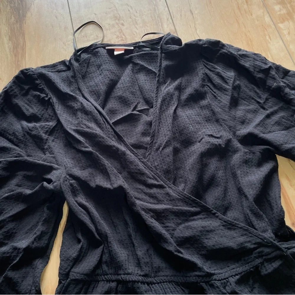 Knox Rose long sleeve tiered wrap dress, women’s size medium, black - Image 3