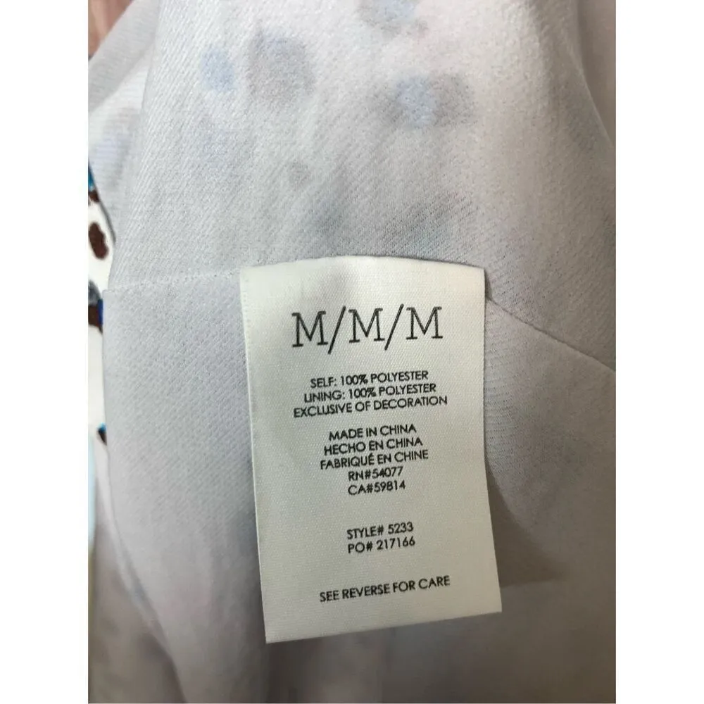 Cabi Women's Animal Print Knee Length Sleeveless Shirt Dress White Size Medium - Image 6