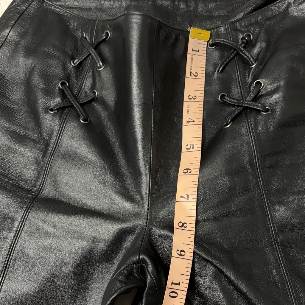 Wilsons Leather Maxima Black Lace-Up Pants and Top Set Vintage 1990’s - Image 12