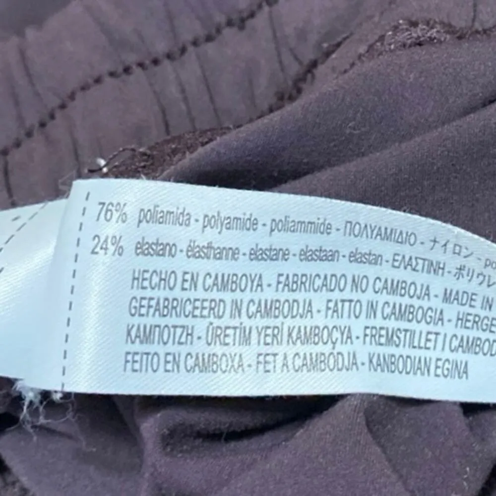 Oysho Women's Purple Straight Wide Leg Elastic Waist Pull On Trousers Pants XS - Image 5