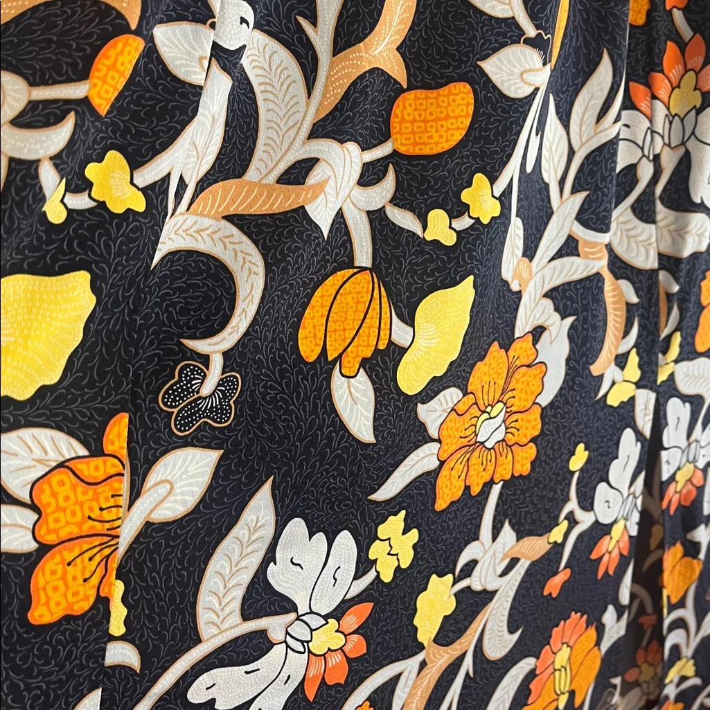 Lane Bryant Size 14/16 Blue Floral Butterfly High Neck Maxi Dress - Image 4